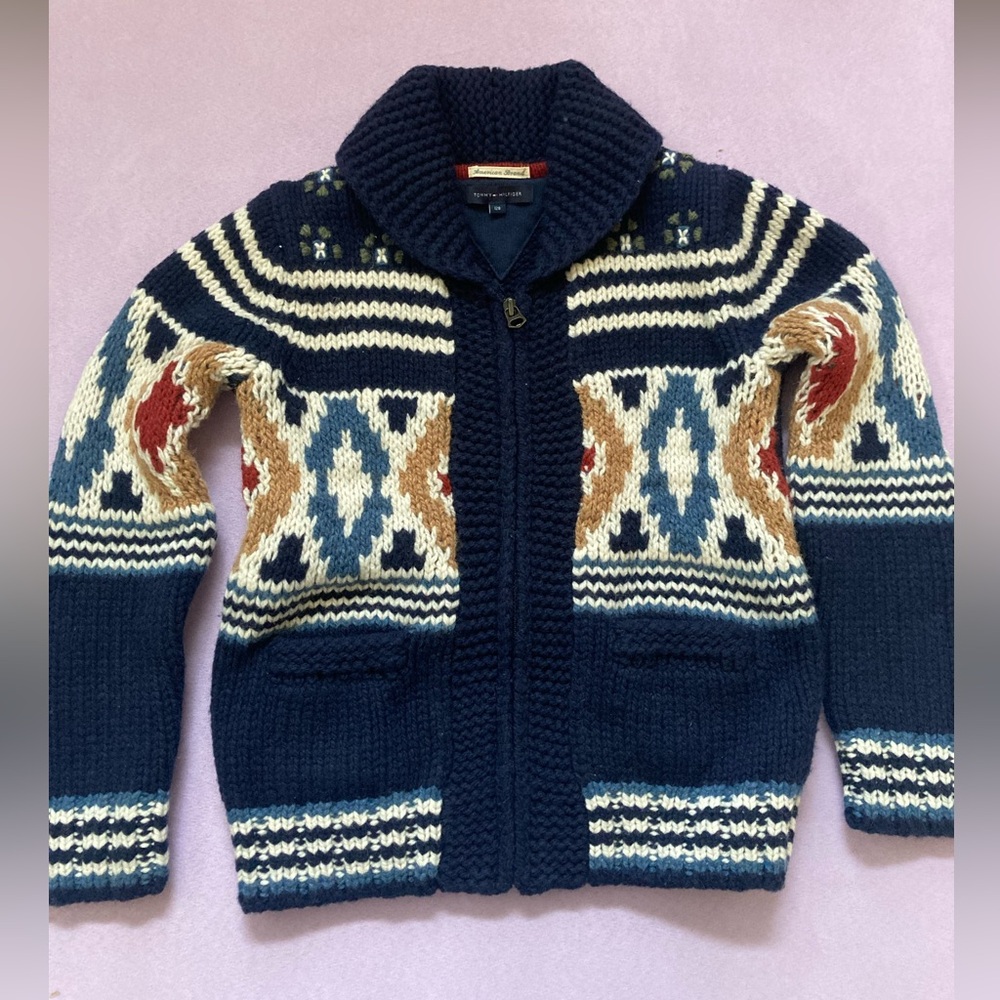 Kids Tommy Hilfiger full zip cardigan sweater